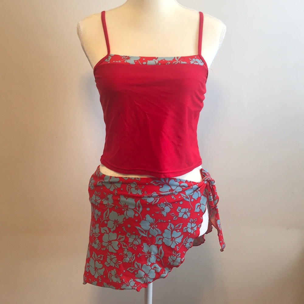 BOHO 3 - piece bikini swimsuit - red/orange